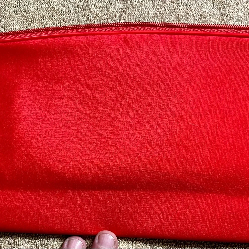 Throbbing‎ Hot Pink Make Up Case Lancôme Bright turquoise lettering and lining